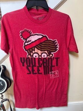 Savvy Where’s Waldo Red 'You Can't See Me' Graphic Tee